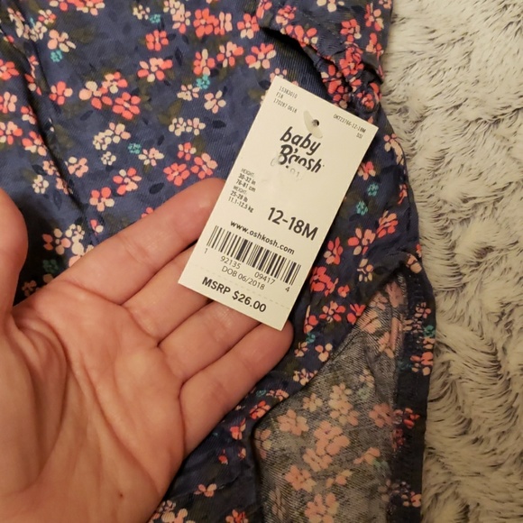 New!! Osh B'gosh Flower Onesie 12 to 18 months - Picture 4 of 4